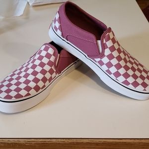 White and purple vans